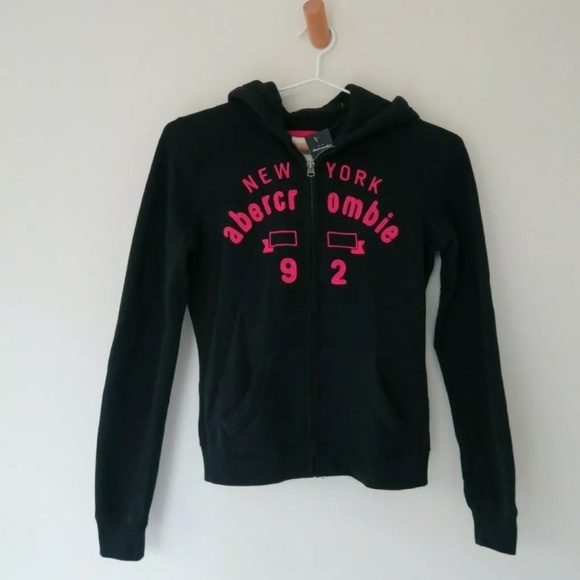 🆕 Abercrombie Navy Pink Kids L, women XS Hoodie